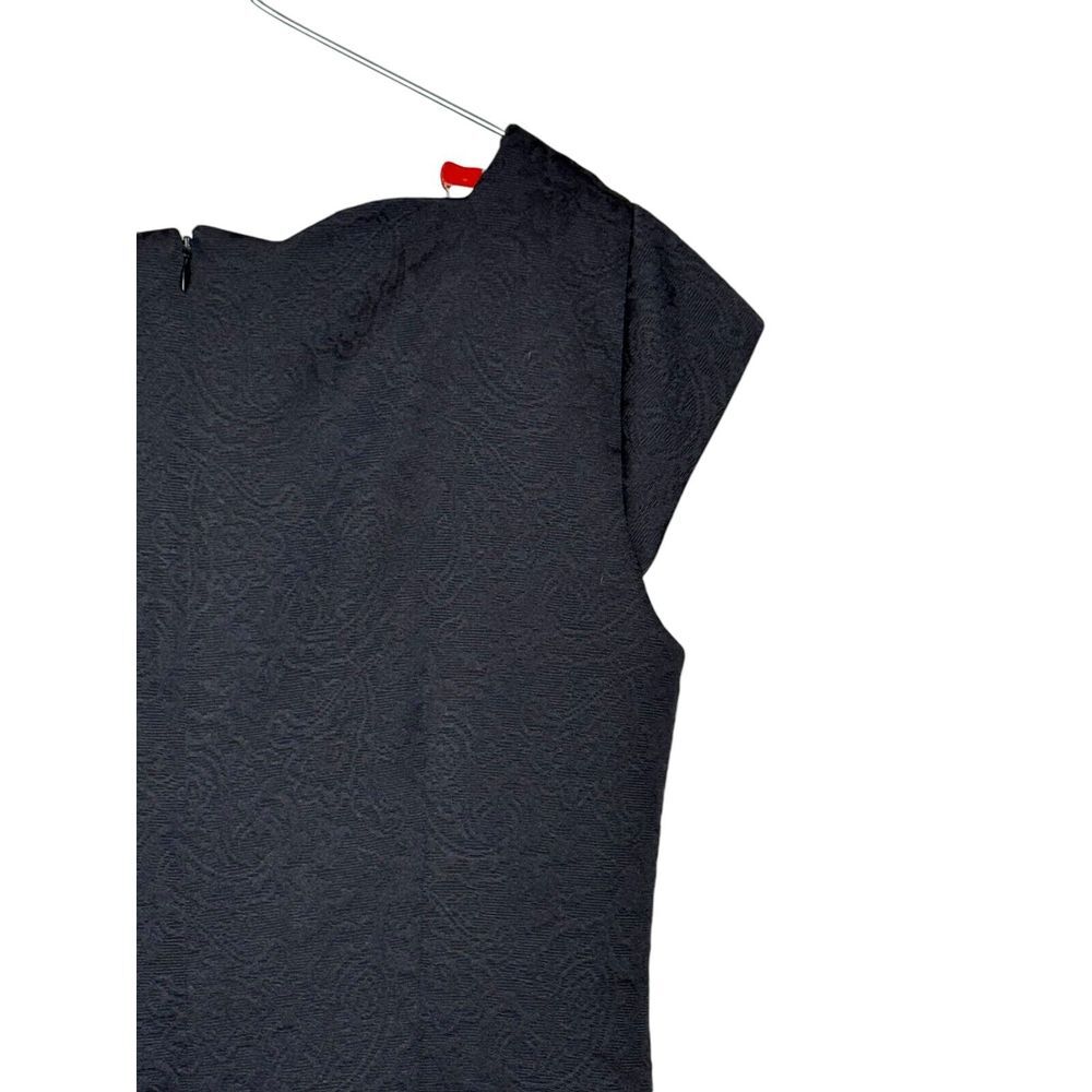 Liz Claiborne Women's Dress Overall Cap Sleeves Scalloped Neckline Pockets Sz.10 - Picture 5 of 9